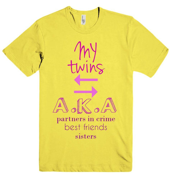 MY twins D A.K.A partners in crime best friends sisters t-shirt - Shirtoopia