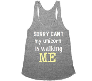 unicorn walking me t-shirt - Shirtoopia