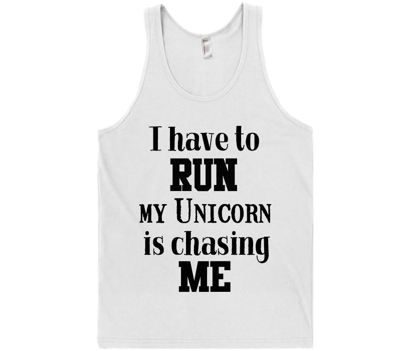 my unicorn is chasing me t-shirt - Shirtoopia