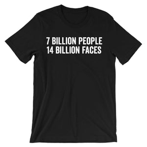 7 billion people 14 billion faces