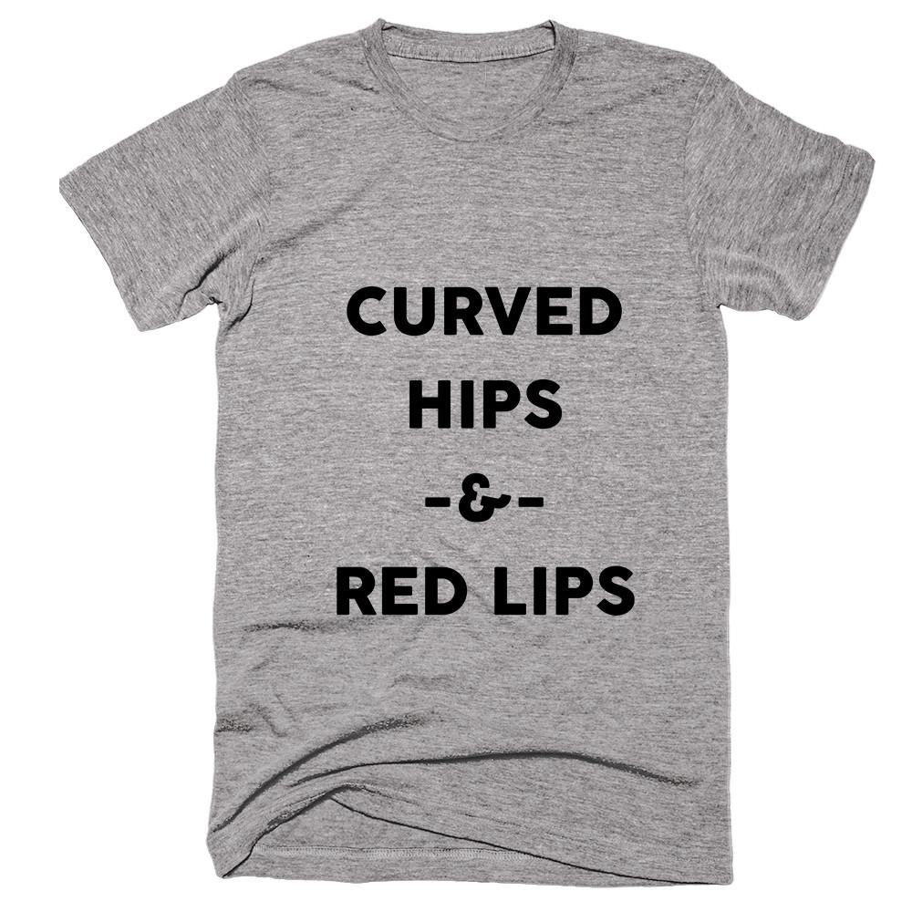 Curved Hips And Red Lips T-Shirt - Shirtoopia
