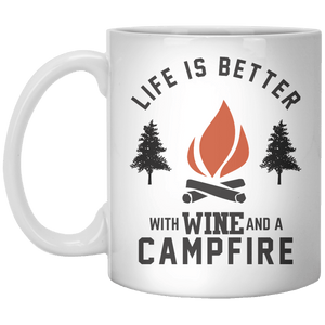 Life Is Better With Wine And A Campfire MUG - Shirtoopia