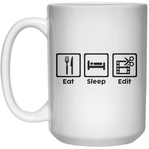 Eat Sleep Edit  Mug - 15oz - Shirtoopia