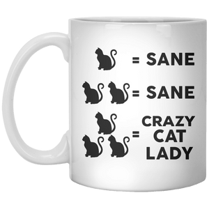 Sane Sane Crazy Cat Lady MUG - Shirtoopia