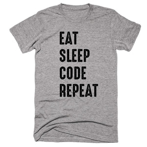 Eat Sleep Code Repeat T-shirt - Shirtoopia