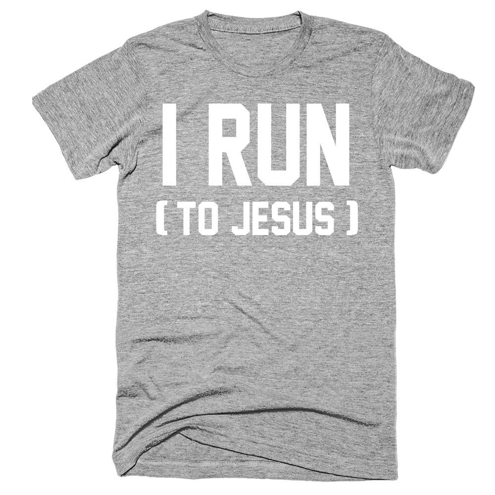 I run to jesus t-shirt - Shirtoopia
