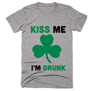 Kiss Me I'm Drunk Irish leave T-Shirt - Shirtoopia
