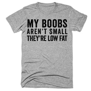 My boobs aren't small they're low fat t-shirt
