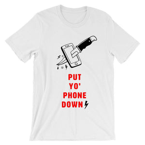 Put Your Phone Down with a Knife T-shirt
