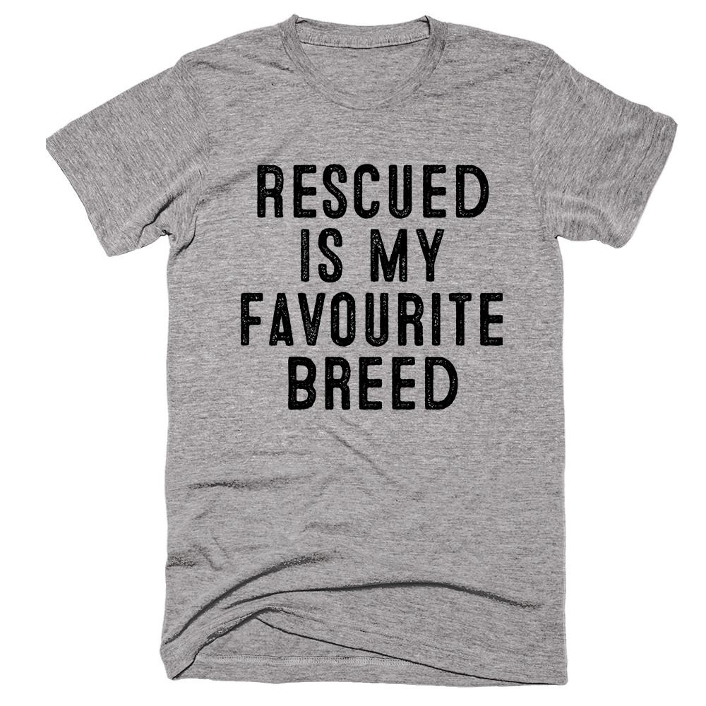 Rescued Is My Favourite Breed T-shirt - Shirtoopia