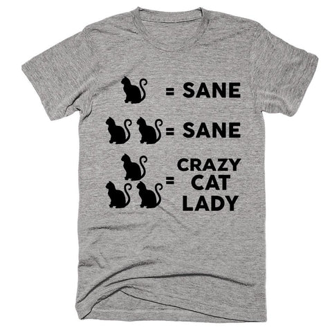 Sane Sane Crazy Cat Lady T-Shirt - Shirtoopia