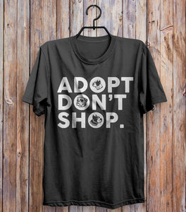 Adopt Don't Shop T-shirt Black 