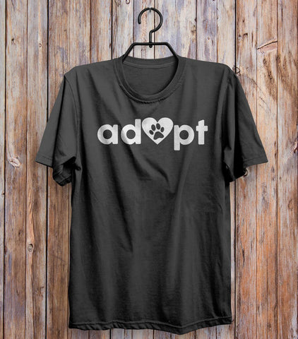 Adopt Paw T-shirt Black 