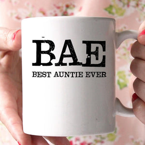 bae best auntie ever coffee mug 