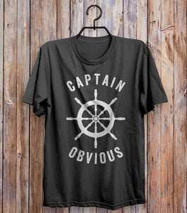 Captain Obvious 2 T-shirt Black 