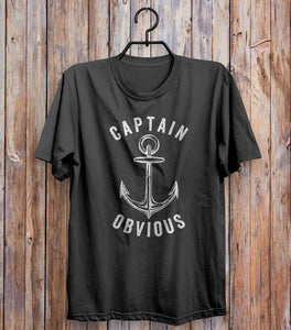 Captain Obvious T-shirt Black 