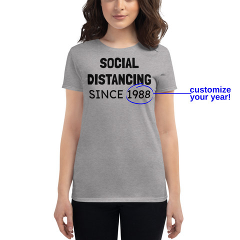 Social Distance Unisex Personalized Tshirt