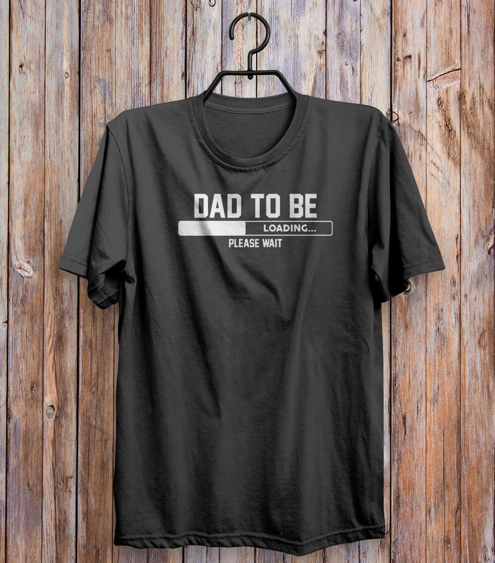 Dad To Be Loading T-shirt Black 