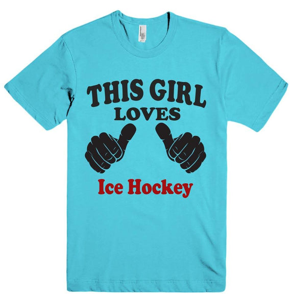 THIS GIRL LOVES Ice Hockey T-SHIRT  - 4