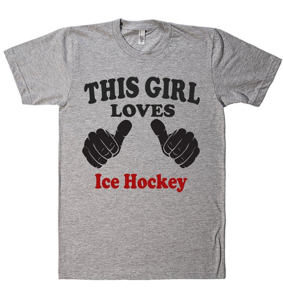 THIS GIRL LOVES Ice Hockey T-SHIRT  - 1