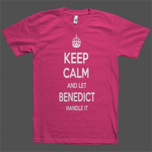 Keep Calm and let Benedict Handle it Personalized Name T-Shirt  - 2