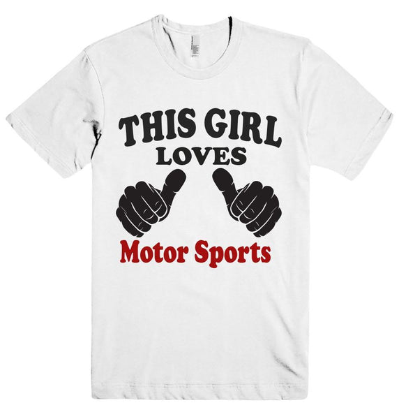 THIS GIRL LOVES Motor Sports T-SHIRT  - 5