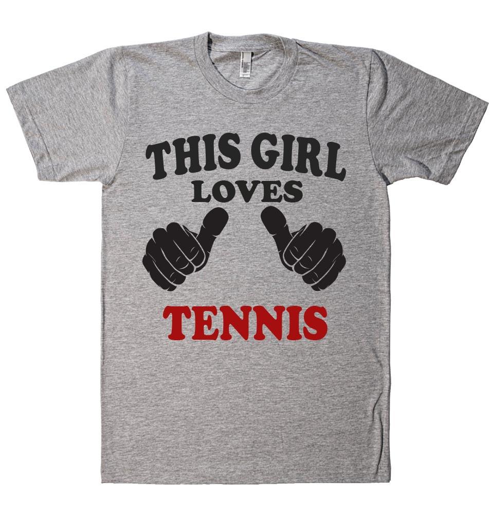 THIS GIRL LOVES TENNIS T-SHIRT  - 1