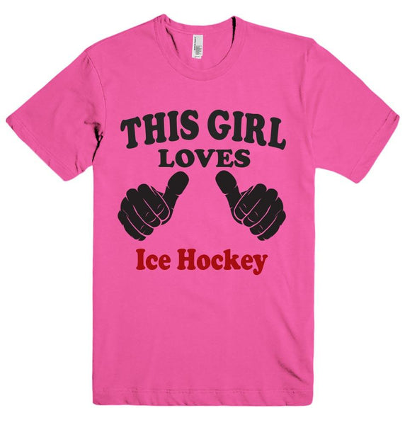THIS GIRL LOVES Ice Hockey T-SHIRT  - 2