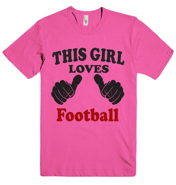 THIS GIRL LOVES Football T-SHIRT - Shirtoopia