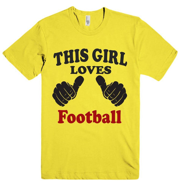 THIS GIRL LOVES Football T-SHIRT - Shirtoopia