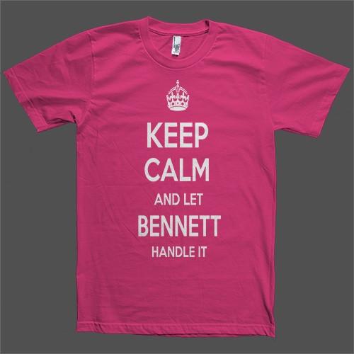 Keep Calm and let Bennett Handle it Personalized Name T-Shirt - Shirtoopia