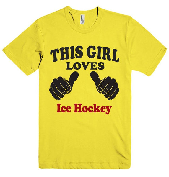 THIS GIRL LOVES Ice Hockey T-SHIRT  - 3