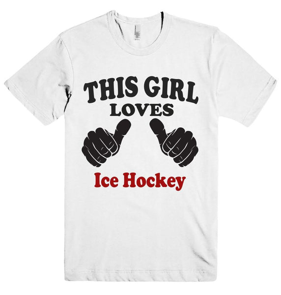 THIS GIRL LOVES Ice Hockey T-SHIRT  - 5