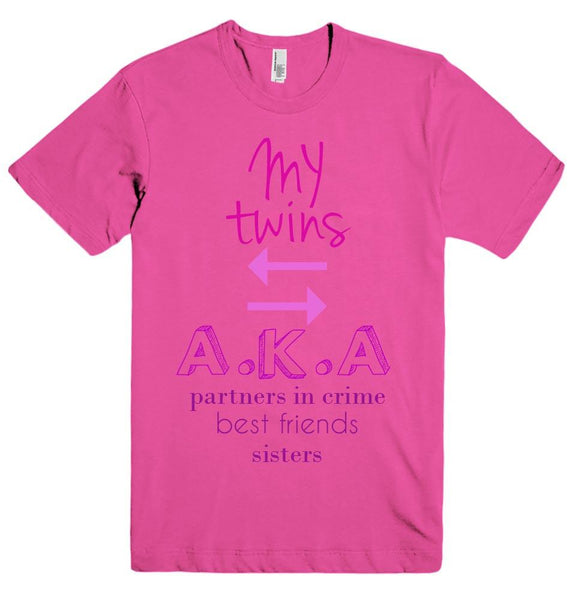 MY twins D A.K.A partners in crime best friends sisters t-shirt - Shirtoopia