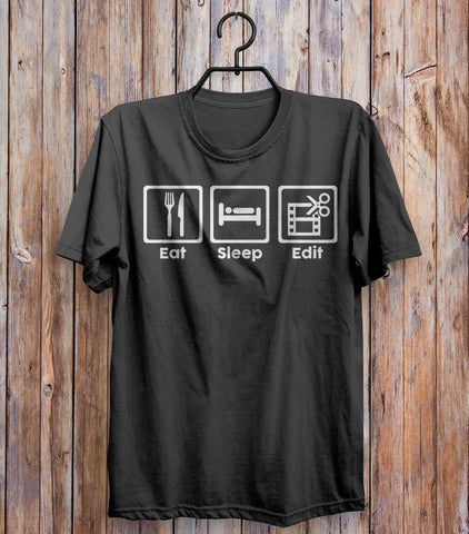 Eat Sleep Edit T-shirt Black 