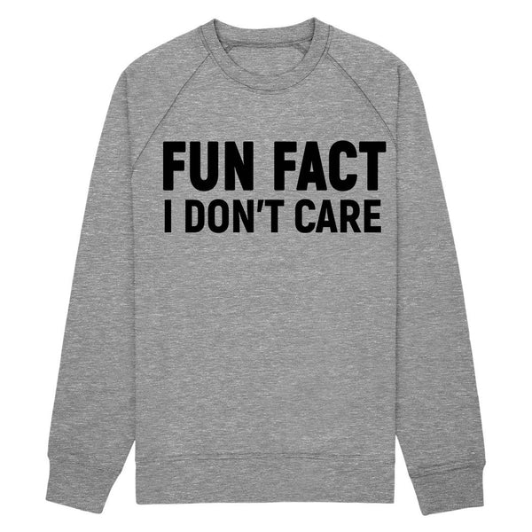 Fun Fact I Don't Care Sweatshirt fleece - Shirtoopia