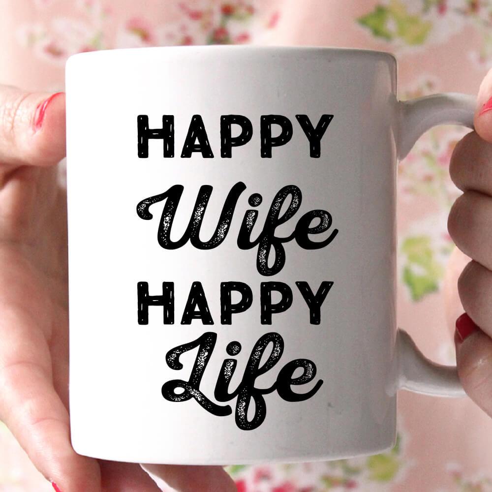 happy wife happy life coffee mug - Shirtoopia