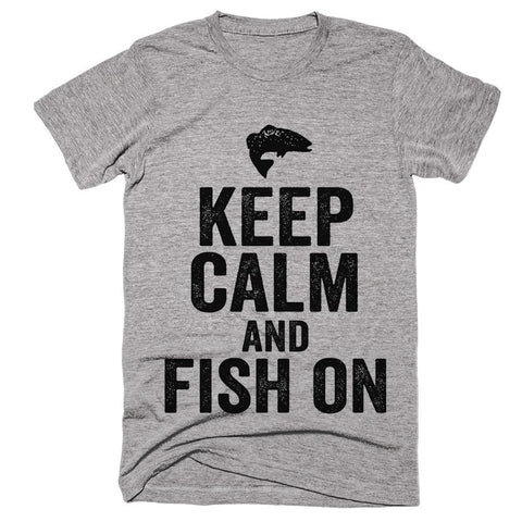keep calm and fish on t-shirt - Shirtoopia