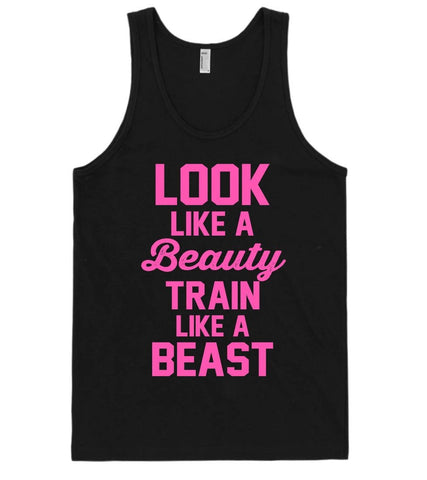 look like a Beauty train  like a beast workout tank top shirt - Shirtoopia