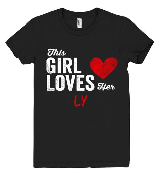 This Girl Loves her LY Personalized T-Shirt - Shirtoopia
