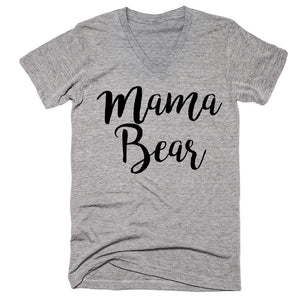mama bear t-shirt V-Neck Unisex - Shirtoopia