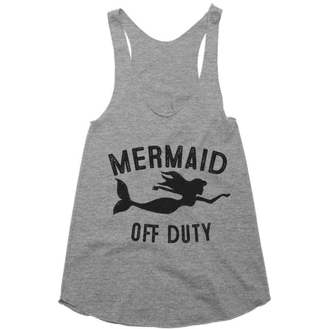 mermaid off duty racerback shirt top 