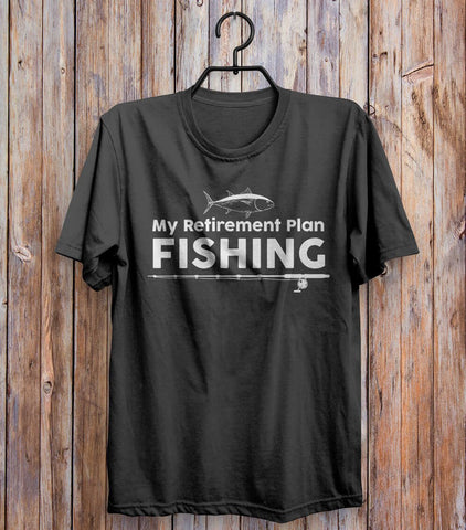 My Retirement Plan Fishing T-shirt Black 
