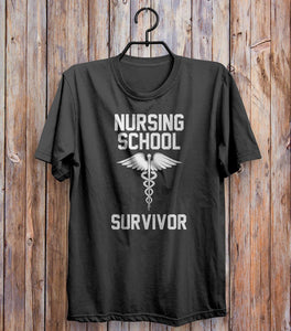 Nursing School Survivor T-shirt Black 