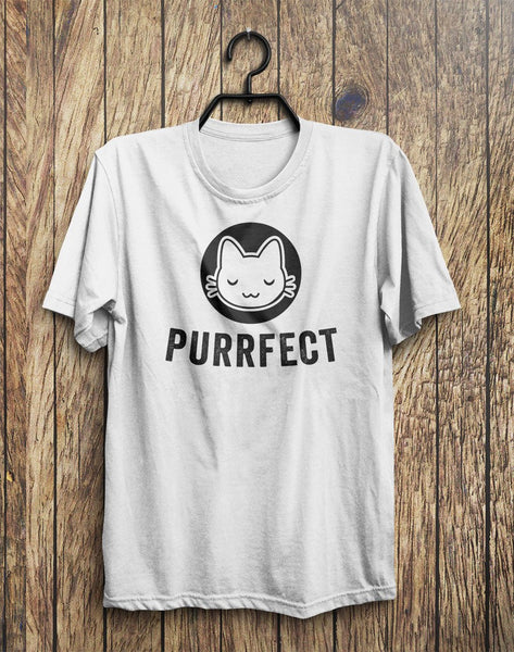 Purrfect Cat Kitten Face T-Shirt - Shirtoopia