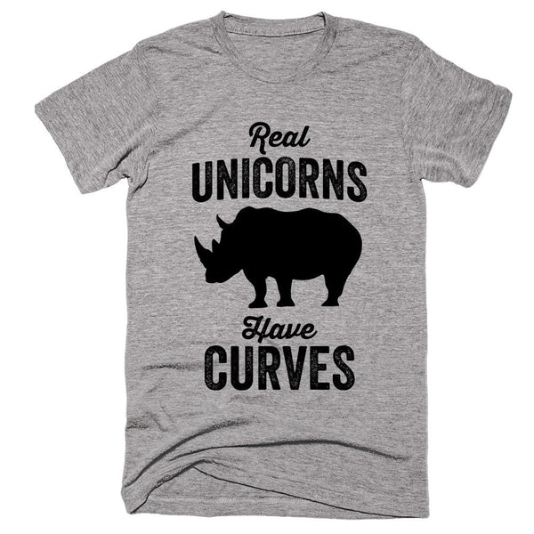 Real Unicorns Have Curves T-shirt - Shirtoopia