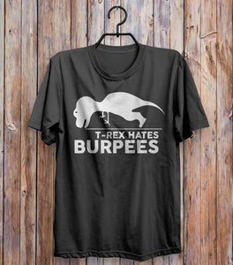 T-rex Hates Burpees T-shirt Black 